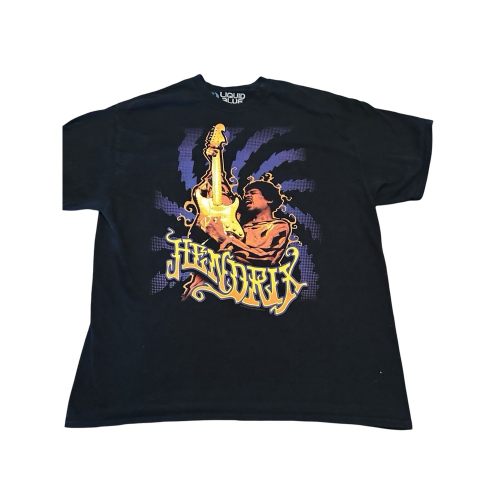 Tee Jimi Hendrix XL Liquid Blue 60s Rock Counterculture‎ Punk Retro Edgy Iconic